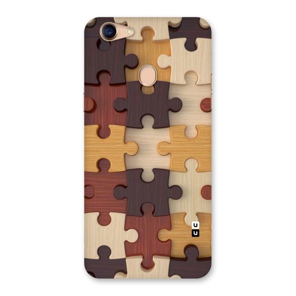 Wooden Puzzle (Printed) Back Case for Oppo F5 Youth